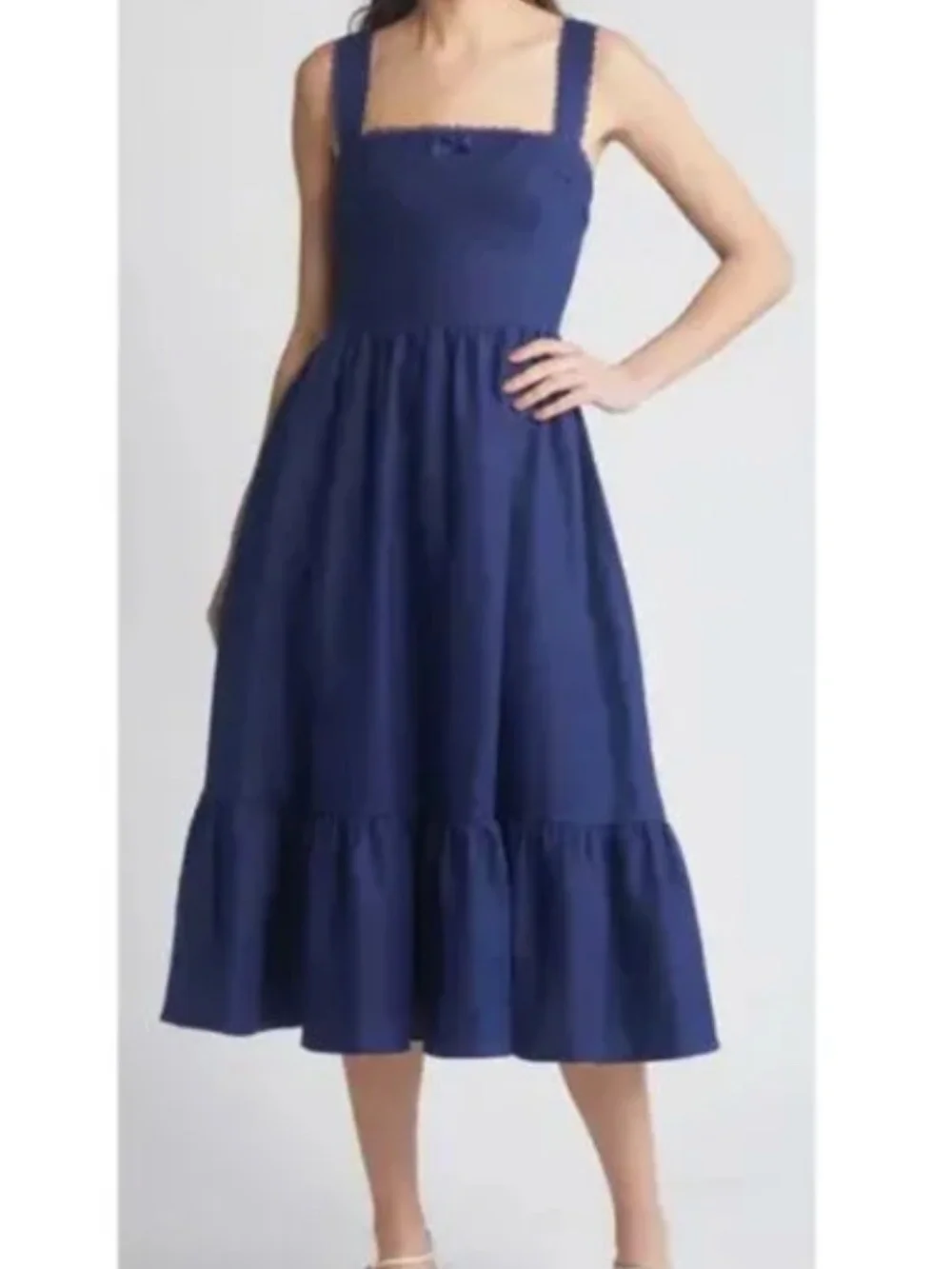 Reformation Rowen Linen Midi Dress - Picture 4 of 10